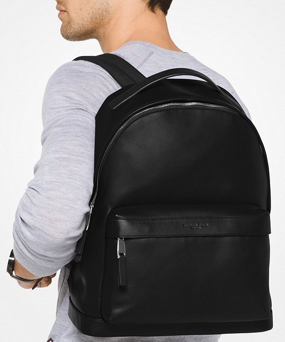  MICHAEL KORS Odin男士真皮双肩包 155.54加元，原价 395加元，包邮