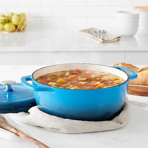  AmazonBasics 6夸脱  搪瓷铸铁荷兰锅 58.78加元（原价 72.35加元）+包邮！