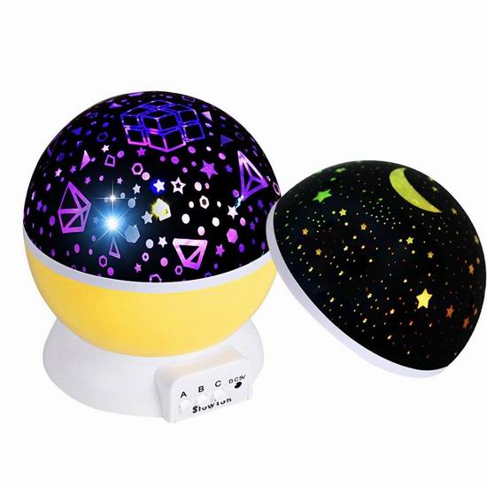  白菜价！历史新低！SlowTon Starry 二合一 旋转星空灯投影灯/夜灯 8.99加元清仓！