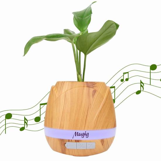  白菜价！历史新低！Mugig 智能音乐花盆/七彩夜灯/蓝牙无线音箱2.5折 9.99加元清仓！