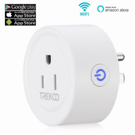  历史新低！Trekoo Wi-Fi 迷你智能插座 10.99加元！