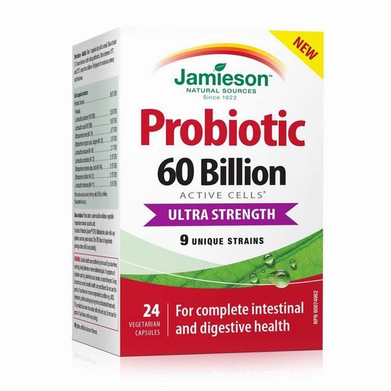  Jamieson 健美生 Probiotic 超强60亿天然益生菌 18.99加元