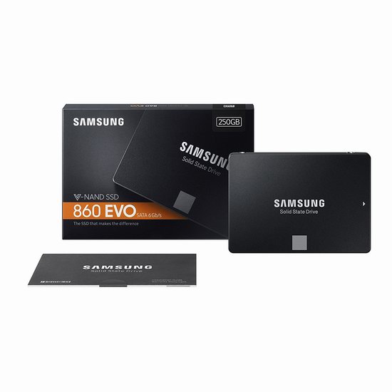  Samsung 三星 860 Evo系列 2.5寸 SATA III 250GB 固态硬盘 6.7折 46.99加元包邮！