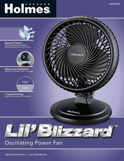  金盒头条：历史新低！Holmes Lil Blizzard 7英寸 台式电风扇6.7折 24.99加元！