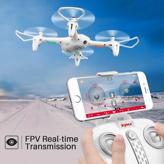  Syma 司马航模 X15W FPV WiFi 实时传输航拍四轴无人机5.7折 39加元限量特卖并包邮！2色可选！