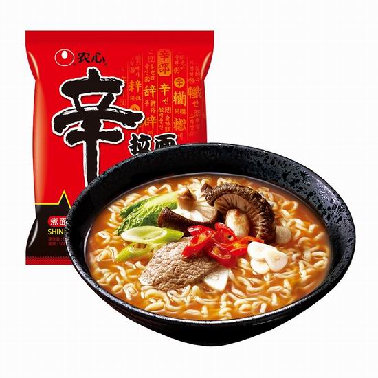  历史新低！Nongshim 韩国农心方便面（4包）5.4折 3.47加元！