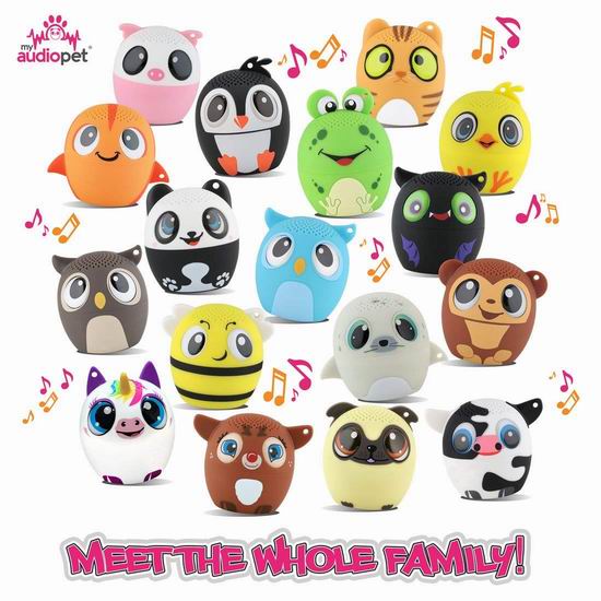  金盒头条：历史新低！My Audio Pet 超迷你可爱动物 蓝牙音箱 29.99加元！16款可选！