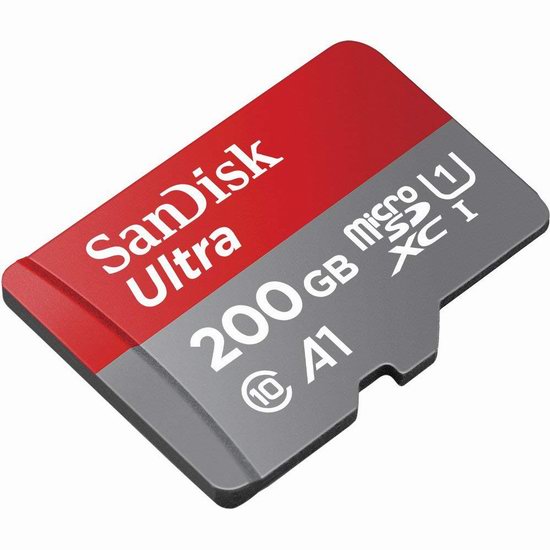  超好折扣！历史新低！SanDisk 闪迪 Class10 Ultra 至尊高速 200GB超大容量 Micro SDHC/TF储存卡4.4折 46.99加元包邮！