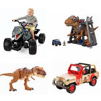  金盒头条：精选多款 Jurassic World 侏罗纪世界主题 大型儿童电动车、遥控玩具车、恐龙玩偶、玩具套装等3.7折起！售价低至6.29加元！