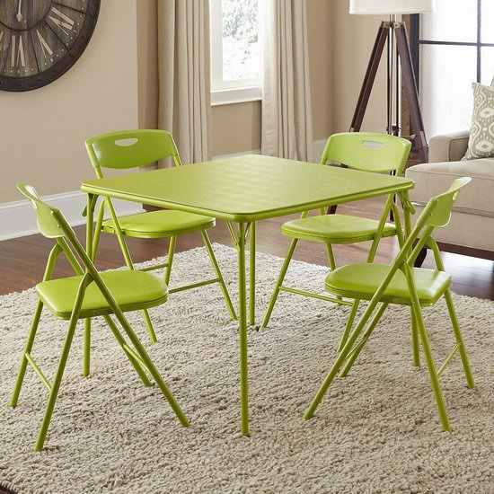  历史新低！Cosco 苹果绿 可折叠桌椅5件套6.3折 109.99加元包邮！