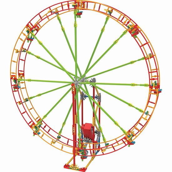  历史新低！Knex 益智拼插积木 电动摩天轮（344pcs）4折 18.43加元！