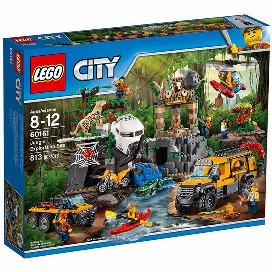  Lego 乐高 60161 城市系列 丛林勘探场（813pcs）6折 89.99加元包邮！