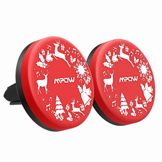  Mpow 圣诞版 磁吸式汽车手机万用座2件套5.5折 5.99加元限量特卖！