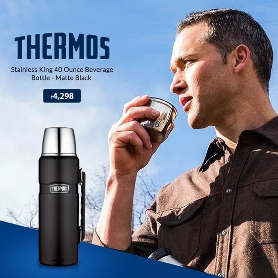  历史最低价！Thermos 膳魔师 Stainless King 40盎司 大容量不锈钢保温杯4.4折 24.99加元！