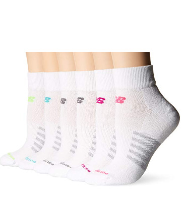  New Balance 女款短袜 6双 13.78加元（2色），原价 22加元