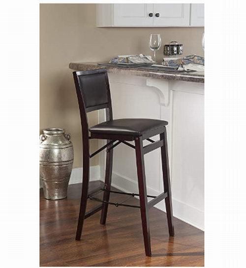  Linon Home Decor Keira 24英寸 可折叠高脚餐椅/吧椅 68.93加元，原价 109.07加元，包邮