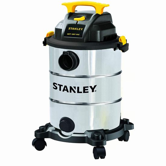  历史新低！Stanley 4马力 8加仑 干湿两用吸尘器6.2折 93.29加元包邮！