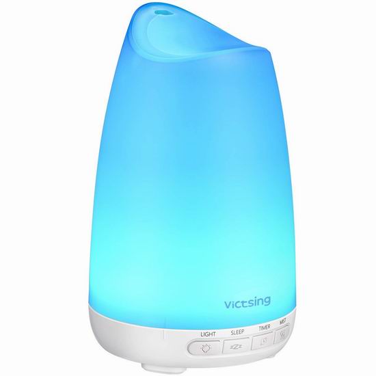  VicTsing 150ml超声波香薰/精油雾化加湿器 18.77加元！