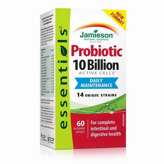  Jamieson 健美生 Essentials 100亿天然益生菌（60粒）4.6折 16.18加元！