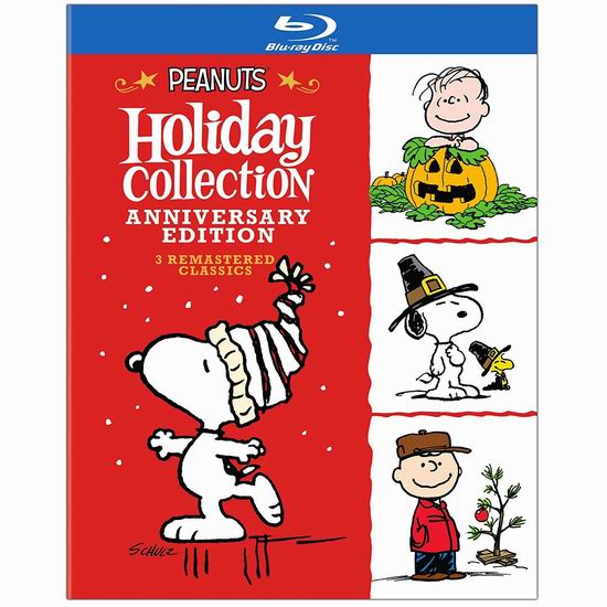  金盒头条：历史新低！《Peanuts Holiday Anniversary Collection 花生漫画 史努比节日精选合集》蓝光影碟版4.8折 24.99加元！