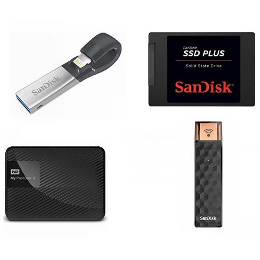  金盒头条：历史新低！精选多款 SanDisk 闪迪、WD 西数品牌固态硬盘、超便携固态硬盘、便携式移动硬盘、U盘、无线U盘、iPhone U盘、闪存卡等4.2折起！