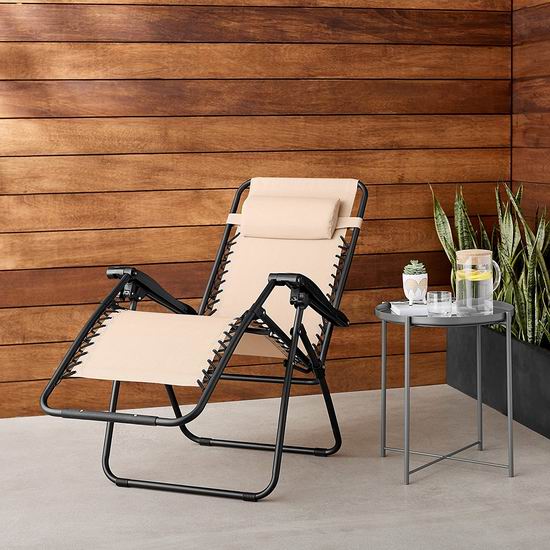  AmazonBasics 零重力躺椅 70.99加元包邮！午休神器！2色可选！