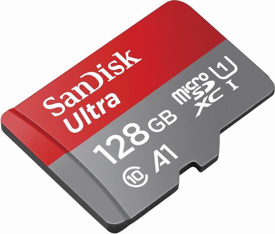  近史低价！SanDisk 闪迪 Class10 Ultra 至尊高速 128GB Micro SDHC/TF储存卡5.4折 34.99加元！送TF转SD适配器！