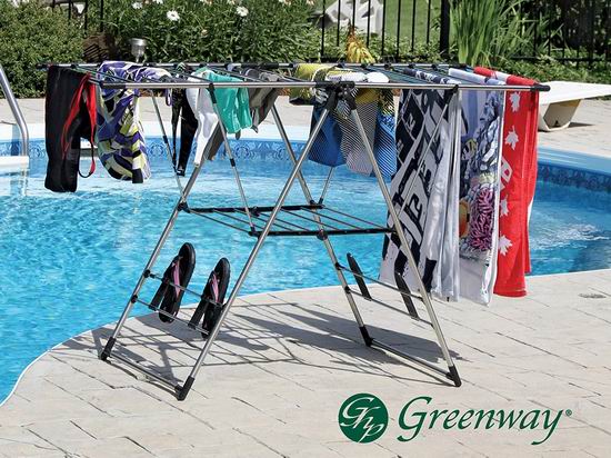  历史新低！Greenway GFR0501SS 加大号 不锈钢晾衣架5折 34.99加元！