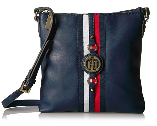  白菜价！历史新低！Tommy Hilfiger 海军蓝 经典条纹挎包2.5折 26.76加元清仓！