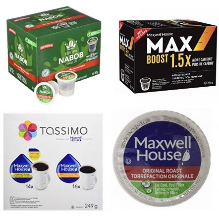  金盒头条：精选 Maxwell House、Nabob、MAX Boost 品牌K-Cup咖啡胶囊5.8折起！