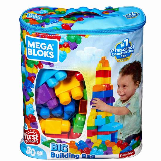  Mega Bloks 经典款大号积木80件套 11加元！
