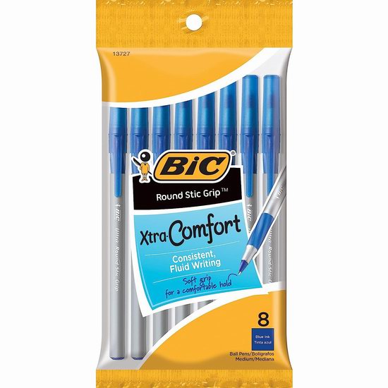  白菜价！BIC 蓝色圆珠笔8支装2.9折 1.17加元！单支仅0.14加元！
