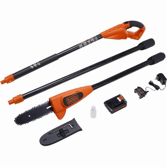  BLACK + DECKER LPP120 20伏 无绳长杆树枝修剪锯4.7折 116.76加元包邮！
