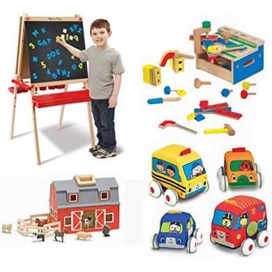  金盒头条：精选多款 Melissa & Doug 天然实木玩具、益智玩具、过家家玩具、画架等5.3折起！售价低至3.65加元！