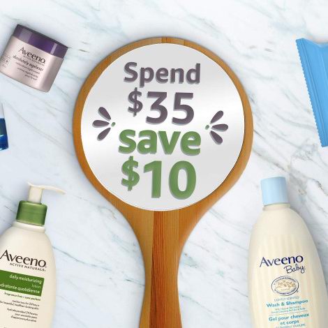  精选 Aveeno、Clean & Clear、Neutrogena 等品牌护肤品、婴幼儿洗浴用品、防晒产品等特价销售，满35加元额外立省10加元！