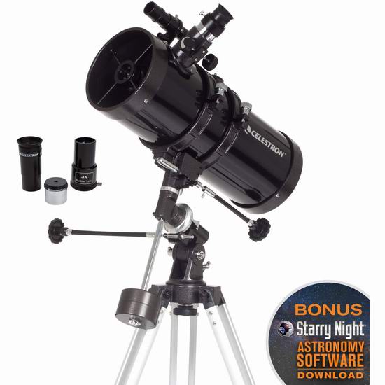  Celestron 星特朗 PowerSeeker 127EQ 经典牛顿反射式 天地两用 天文望远镜6折 178.98加元包邮！