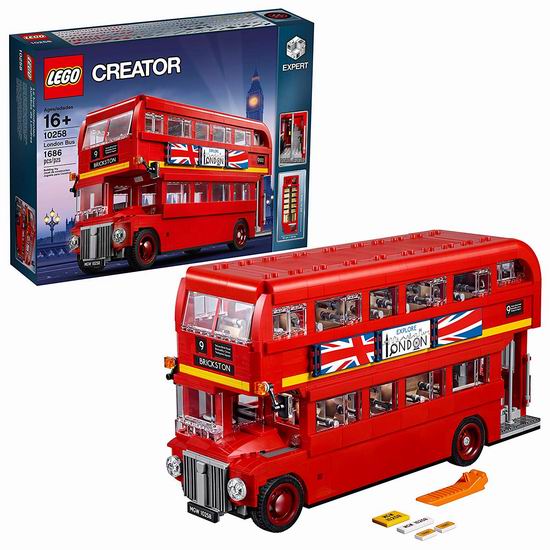  历史最低价！LEGO 乐高 10258 创意系列 伦敦巴士（1686pcs）7.5折 134.99加元包邮！