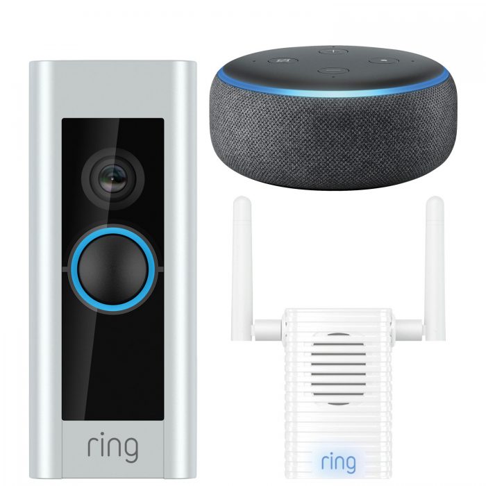  今日闪购：Ring Wi-Fi 可视智能门铃 + Ring Chime Pro信号扩展器 + 第三代Echo Dot智能音箱超值装4.9折 208.99加元包邮！