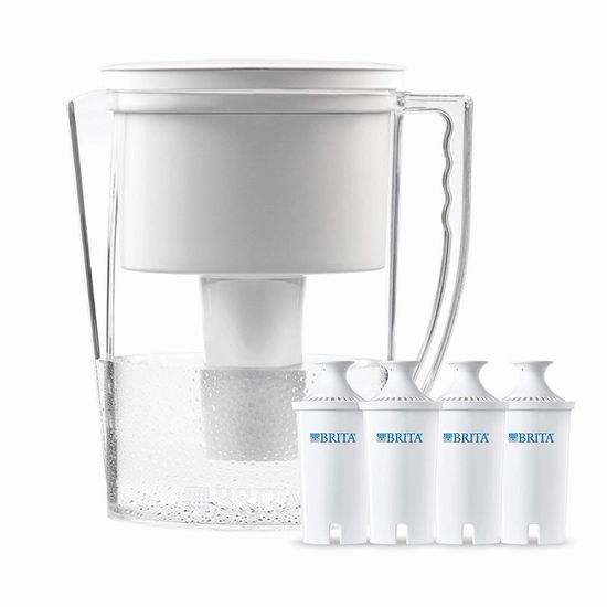  Brita 德国碧然德1.2升家用滤水壶+4个滤芯超值装 22.75加元！