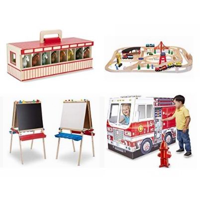  黑五专享：精选多款 Melissa & Doug 天然实木玩具、益智玩具、过家家玩具、画架等3.6折起！售价低至3.99加元！