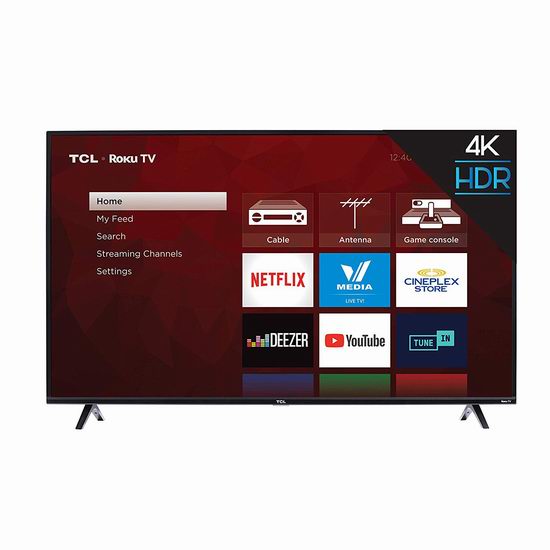  精选TCL  4K超高清智能电视 7折 179.99加元起特卖+包邮！