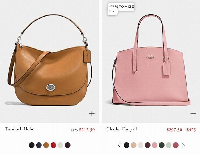 COACH网购周：精选时尚美包、美鞋、美元5折起+指定款7折优惠！