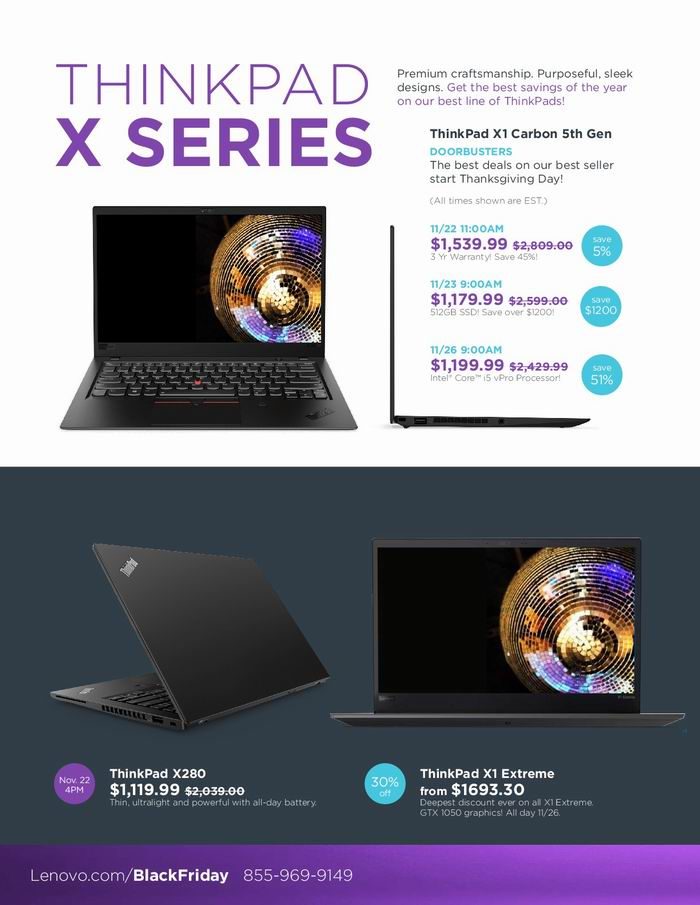 Lenovo 联想 黑五大促！精选笔记本电脑、台式机及配件等特价销售！IdeaPad 130s笔记本189.99加元！ThinkPad X1 Carbon笔记本4.5折！