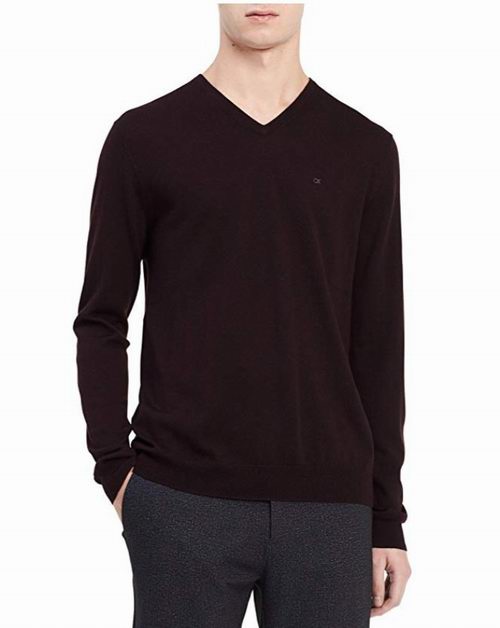  Calvin Klein Merino 男士超细美利奴羊毛 V 领毛衣 33.22加元（多色可选），原价 116.35加元