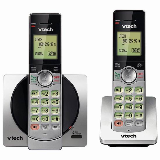  VTech 伟易达 DECT 6.0 CS6919-2 一拖一无绳电话7.3折 39.99加元包邮！