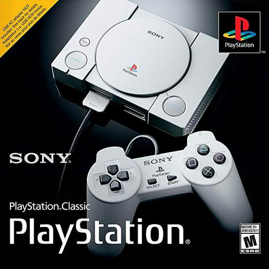  新品 PlayStation Classic 双手柄 复刻迷你游戏机5.4折 69.97加元包邮！内置20款经典游戏！