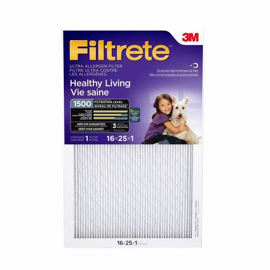  精选 3M Filtrete 家庭空调暖气炉过滤网4.3折起！3M旗下产品！仅限今日！