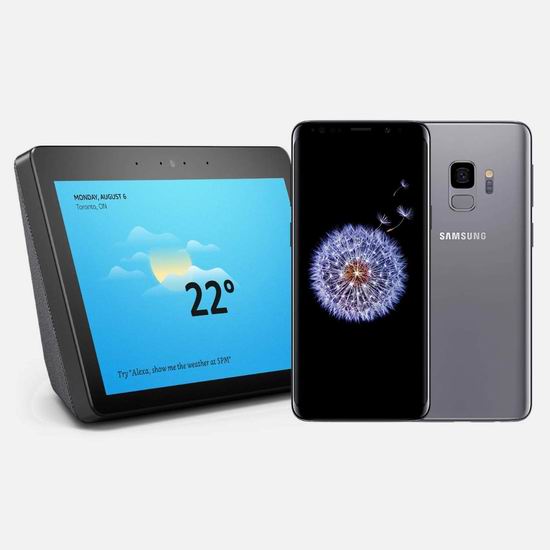  精选多款 Samsung 三星 Galaxy S9/S9+ 解锁版智能手机 最高立省150加元+送价值299.99加元 Echo Show 第二代智能音箱！仅限今日！