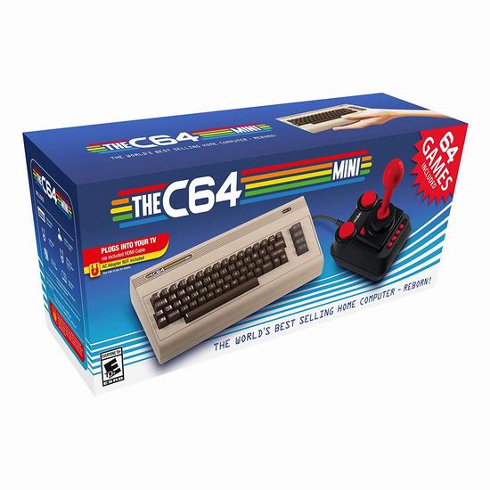  白菜价！历史新低！新品 The C64 Mini 复古游戏机4.5折 44.98加元包邮！内置64款经典游戏！会员专享！