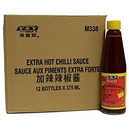  历史新低！Y&Y 如意牌 M338 加辣 辣椒酱（12瓶 x 375ml）超值装 18.05加元！